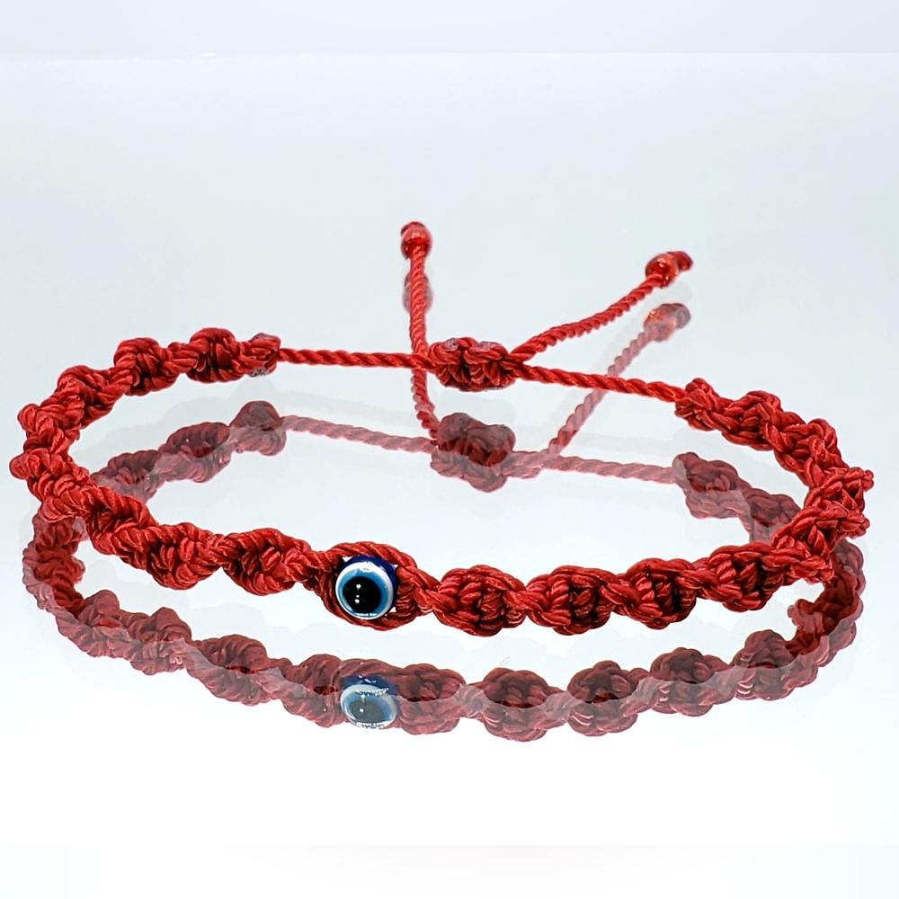 evil eye bracelet, Red string evil eye wristband adjustable for man and woman